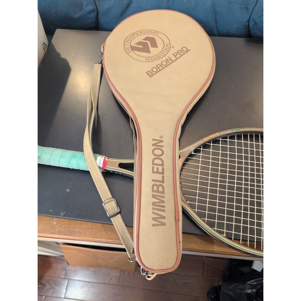 Wimbledon Tennis Racket Racquet Boron Pro With Case 4 1/2" - Picture 7 of 8